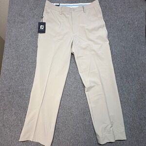 FootJoy Men's Performance Knit Golf Pants 33x34 Stretch Khaki NWT